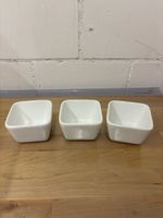 3er Set Schälchen/ Dip-Schalen, Keramik, weiss