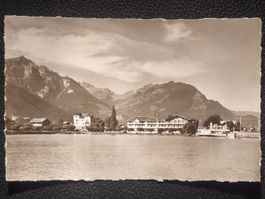 Bönigen am Brienzersee - Vintage Postkarte mit Bergpanorama
