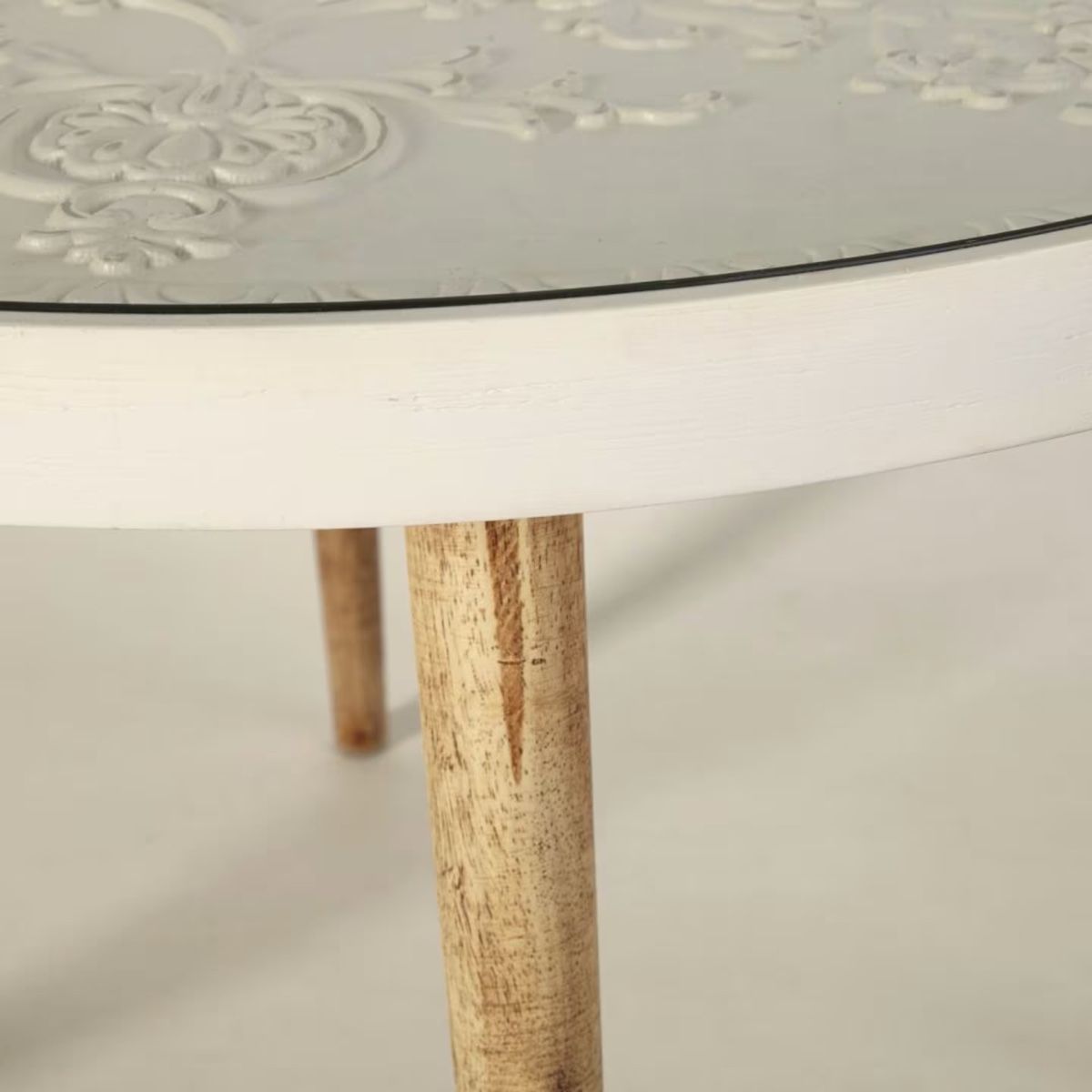 Tavoli: 2 wunderschöne Couchtischchen weiss mit Ornamenten – Nuovo (secondo la descrizione) da Siebnen venduto da tan_sn8j 4
