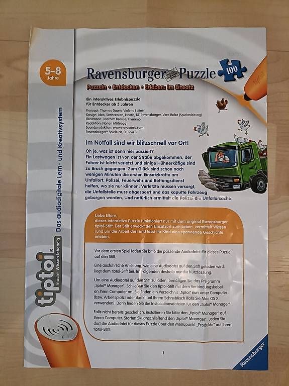Tiptoi Puzzle: Ravensburger-tiptoi Puzzeln, Entdecken, Erleben: Im Einsatz – Usato da Münchenstein venduto da Bouba3 1