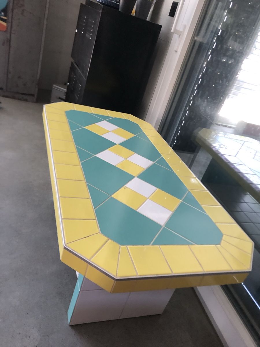 Tavoli: Vintage table basse unique en céramique  – Usato da St-Maurice venduto da julien1890 2