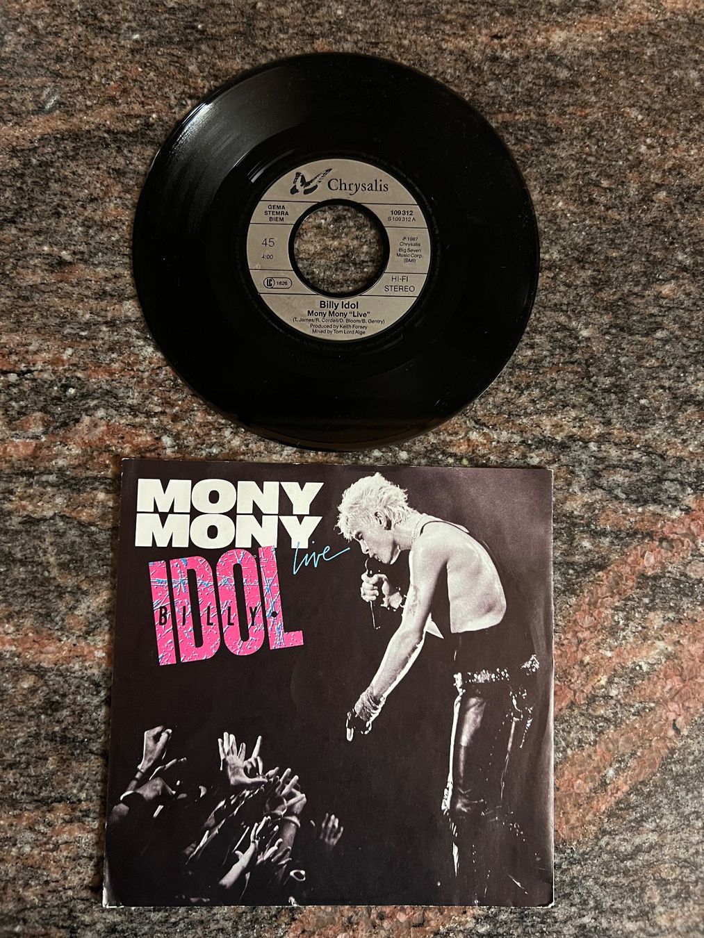 Dischi in vinile: Billy Idol Mony Mony Live/ Shakin' All Over 7" Single Platte – Usato da Altstätten SG venduto da sheamus