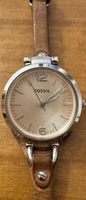 Elegante Fossil Damenuhr mit Lederarmband zu verkaufen