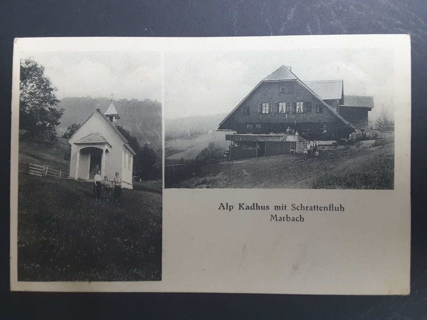 Cartoline postali: Marbach LU Alp Kadhus mit Schrattenfluh – Usato da Reichenburg venduto da Pipo-67