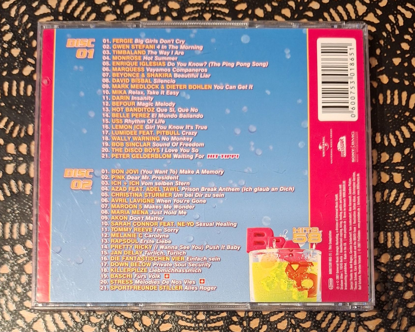 CD: Bravo Hits 58, Doppel CD, 2007, Hit Compilation, Sampler – Usato da Amriswil venduto da Celini3 1