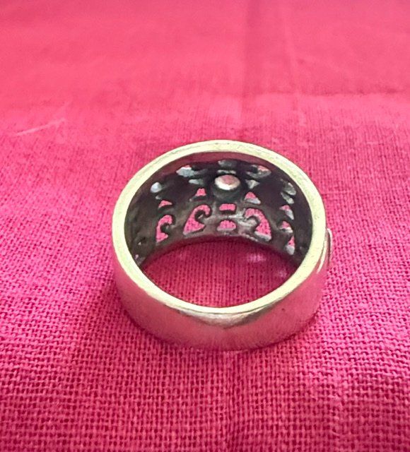 Anelli: Vintage Boho 925 Silber Ring mit Zirkonia – Usato da Osco venduto da Gatto_Nero 3