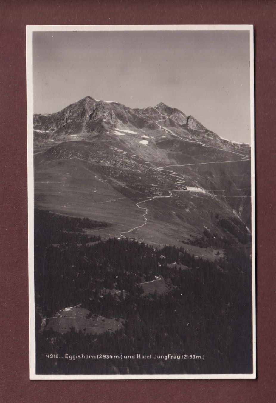 Cartoline postali: EGGISHORN - Hotel Jungfrau – Usato da Pully venduto da nicecards-shop