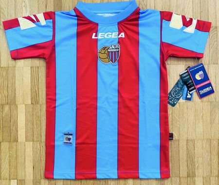 Completo Calcio Catania Bambino Legea 2008-10 Nuovo 2XS