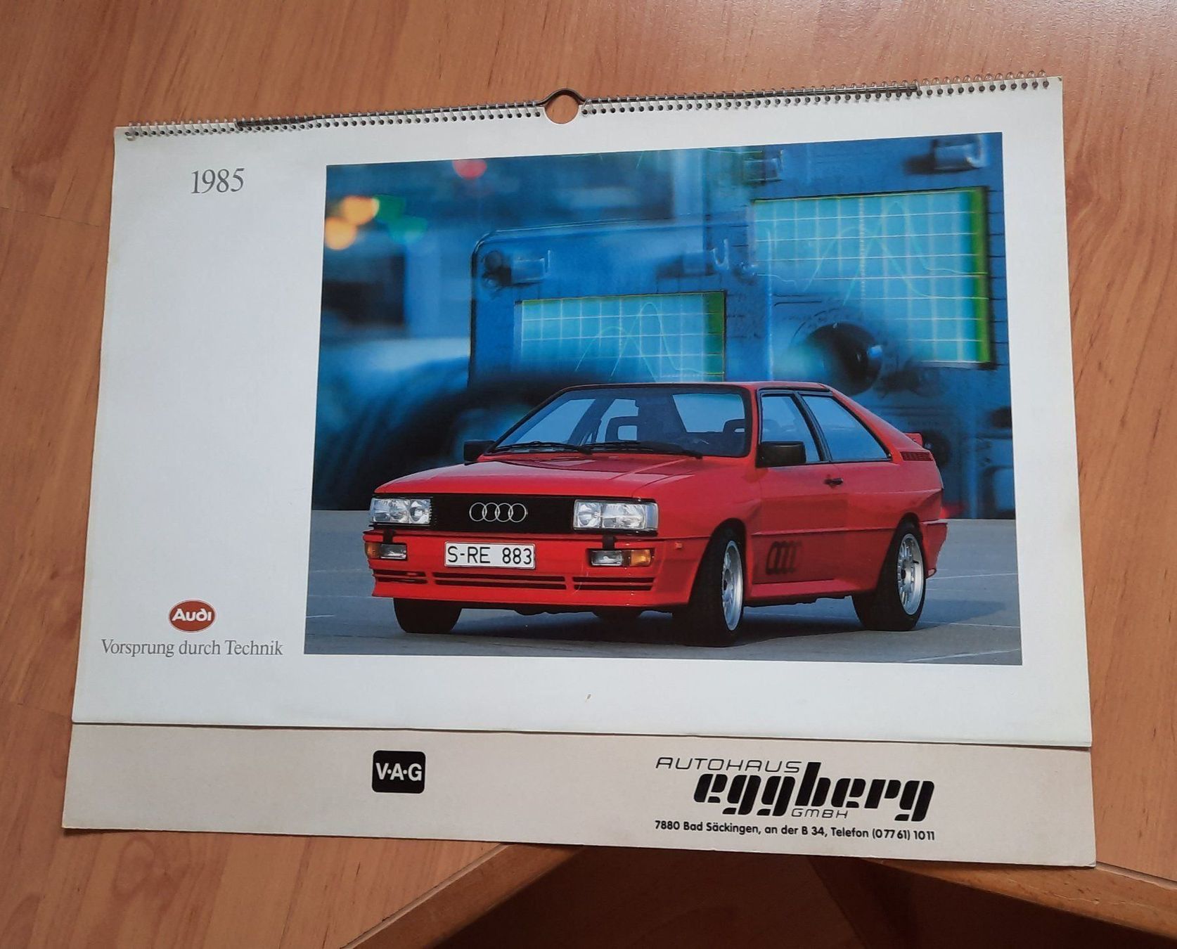 Kalender: Audi Auto Kalender 1985 Quattro – Gebraucht aus Hedingen von Zwackul 4