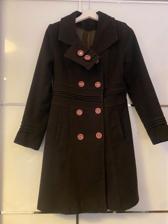 Eleganter Wintermantel, Grösse 36/38 Dunkelbraun