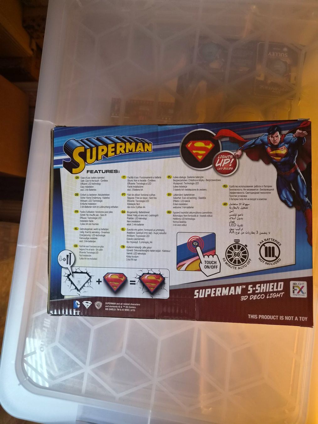 Statuette: Superman S-Shield 3D Deco Light LED DC Comics Neu – Nuovo e nell'imballaggio originale da Sisseln AG venduto da schenk-figuren 1