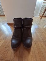 Damen Stiefeletten braun mit Schnalle guter Zustand