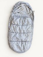 Fusssack für Kinderwagen  Grau mit weissen Sternen
