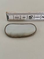 Vintage-Silberbrosche (ca. 1960-1980) mit Perlmutt-Einlage
