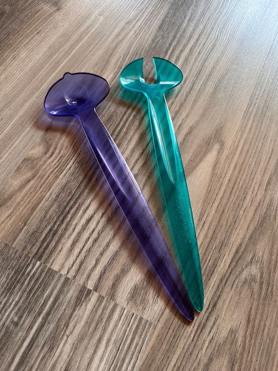 Tupperware Allegra Salatbesteck In Weiß - Praktisches Kunststoffbesteck Für Salat & Beilagen