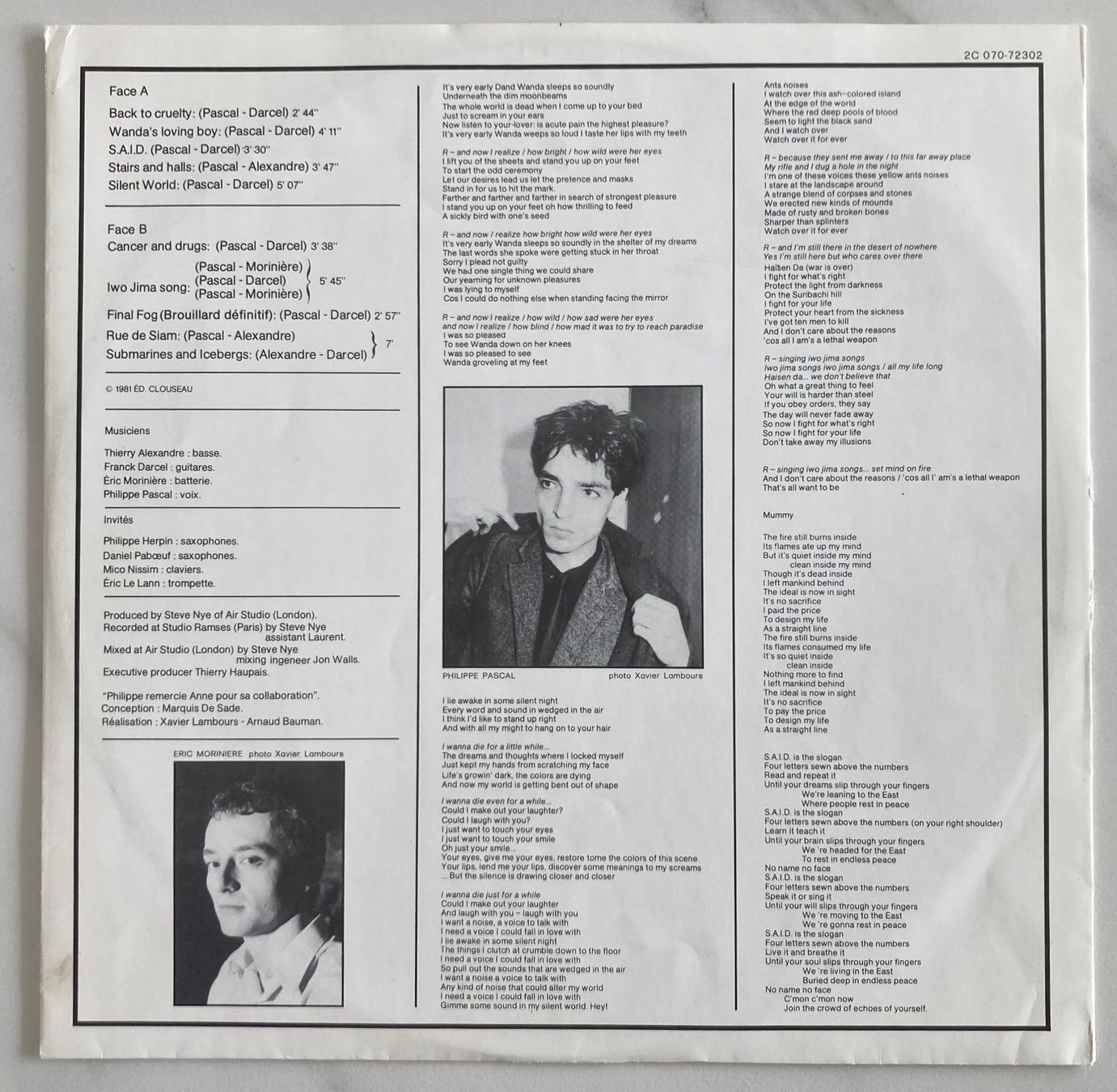 Dischi in vinile: MARQUIS DE SADE - RUE DE SIAM – Usato da Poliez-Pittet venduto da Newtown-Records 2