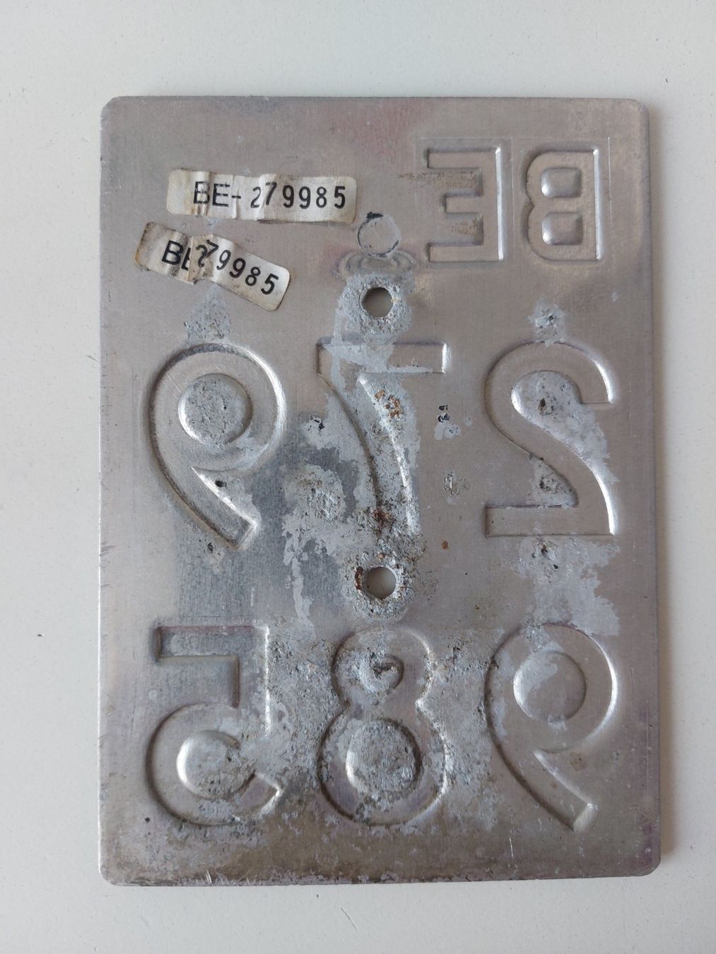 Sachs Insegne: Velonummer BE 16 gelb Mofanummer Plaque Mofa – Usato da Schenkon venduto da Uhu007 1
