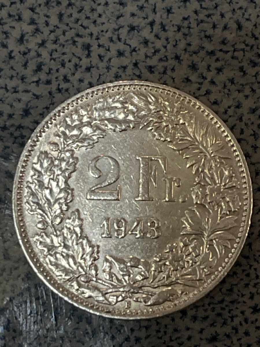 Tutti le monete: Deux Francs 1943 B – Usato da Prangins venduto da Rodard8