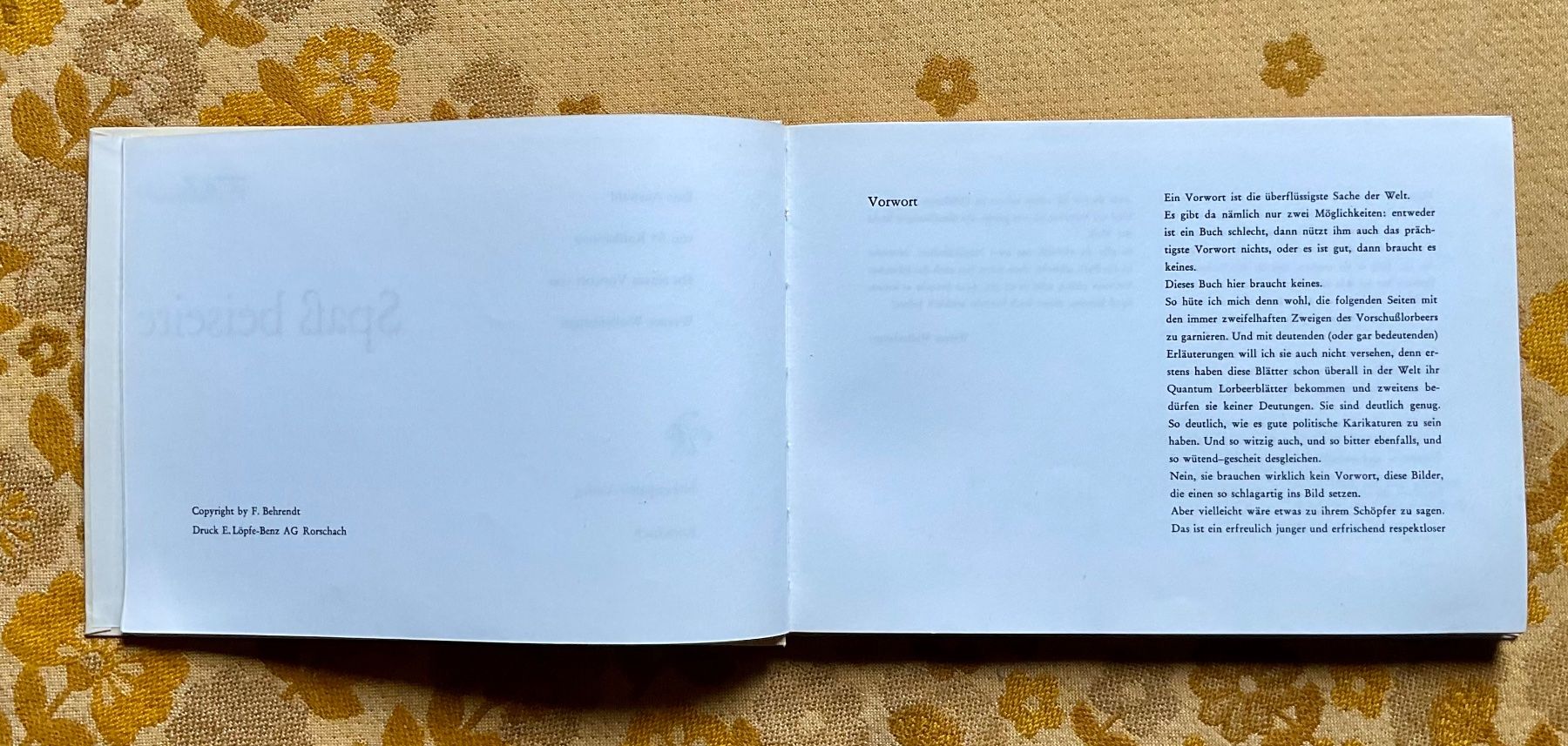 Libri: Satire Buch Spass Beiseite – Usato da Endingen venduto da nathan05 4