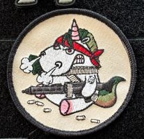 Klett-Patch Einhorn, 8 x 8 cm