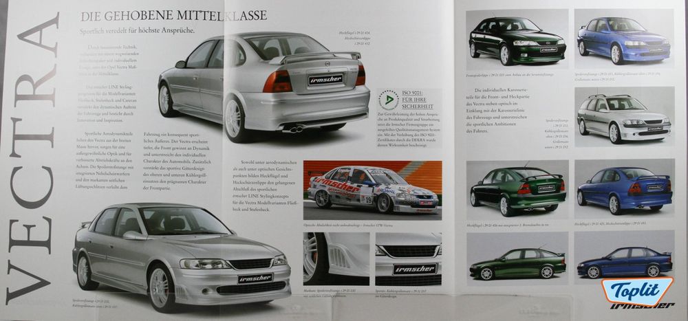 Irmscher Dokumente: ORIGINAL ZUBEHÖR PROSPEKT - IRMSCHER - OPEL ASTRA G - 1999 – Gebraucht aus Unterägeri von Toplit 3