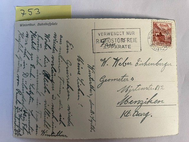 Cartoline postali: alte Ansichtskarte Winterthur Bahnhofplatz – Usato da Niederwil AG venduto da dahu75 1