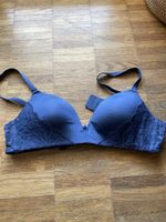 Blue Bra with Lace Trim Size S Used Condition