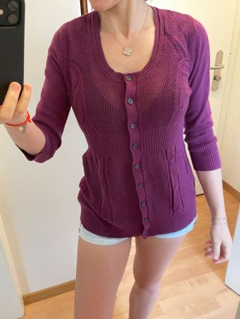DKNY purple cardigan XS/S (Sézane Inspired)