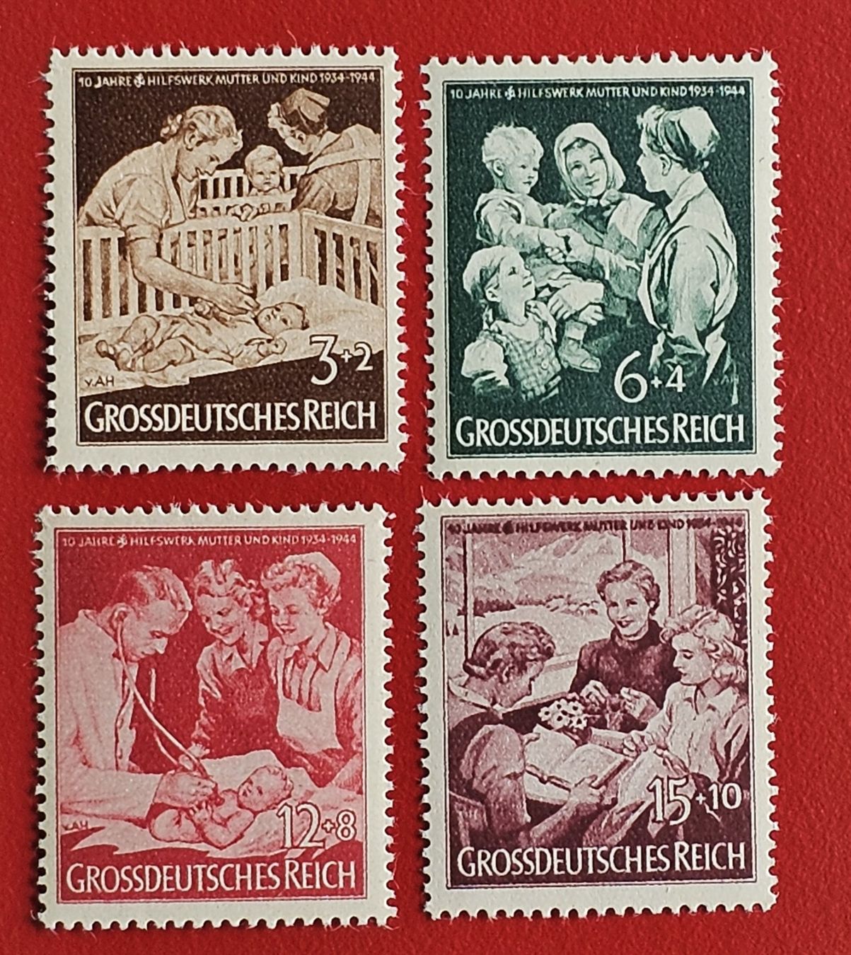Alle Briefmarken: DEUTSCHES REICH SATZ MUTTER UND KIND 1944** POSTFRISCH – Neu (gemäss Beschreibung) aus Düdingen von Quartierstrasse