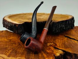 2 Pfeifen, Bruyère Holz der Marken Vitam Luxe & Markenlos