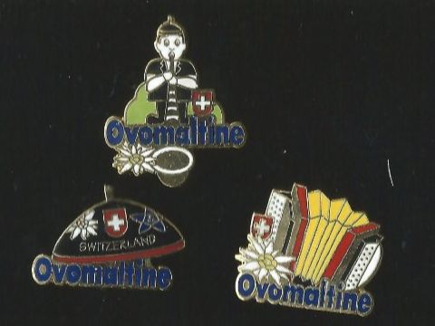Placchette & Badge: 3 Ovomaltine Pins – Usato da Zürich venduto da t24_de