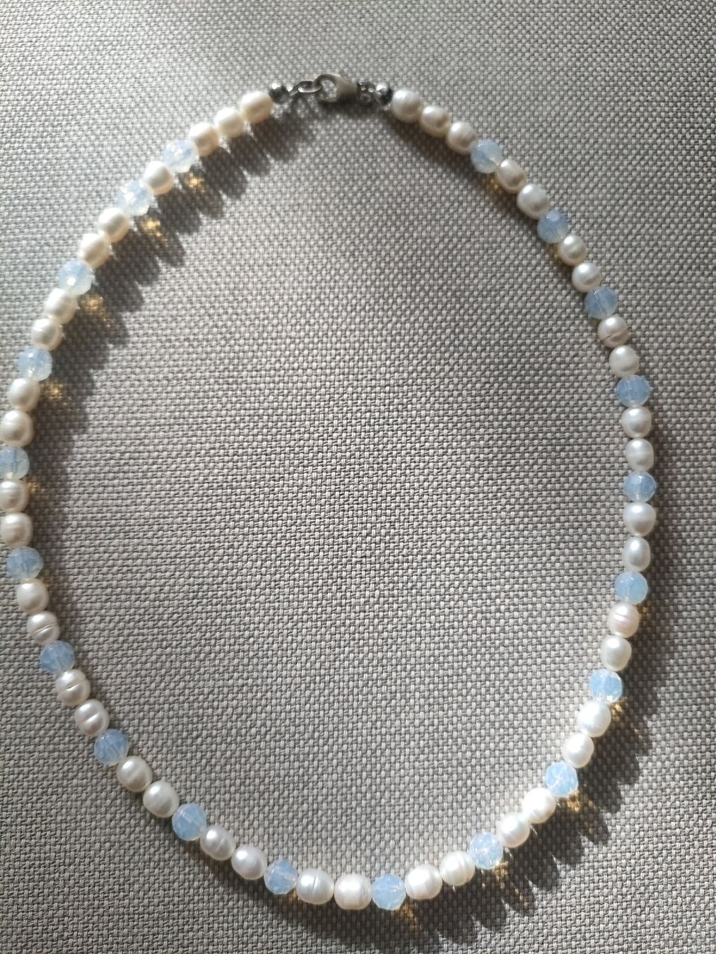 Catenine: Süsswasserperlen Kette mit Opalit  – Usato da Bern venduto da Lidia.5 1