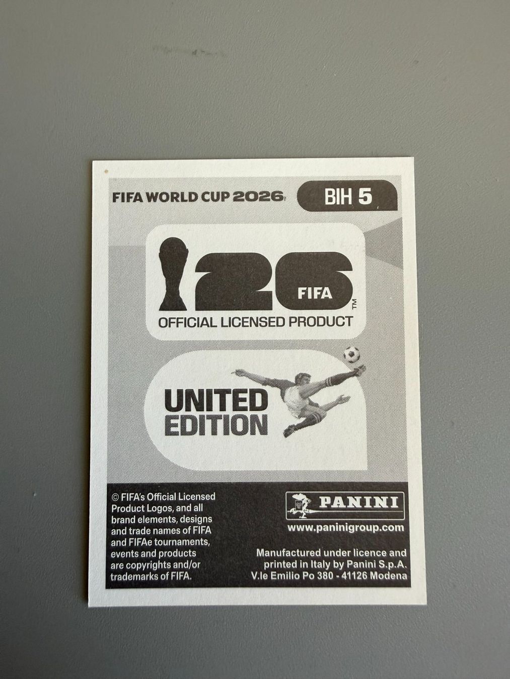Panini Cartes à collectionner: Panini Tarik Muharemovic BIH5 – D'occasion à Liebefeld par Ronaldo-1996 1