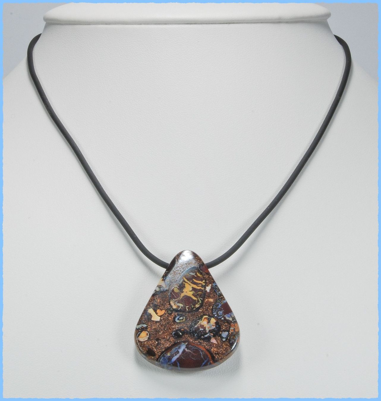 Ciondoli: Boulder Opal Anhänger mit Kautschukband – Nuovo e nell'imballaggio originale da Oberglatt ZH venduto da Goldfee1 1