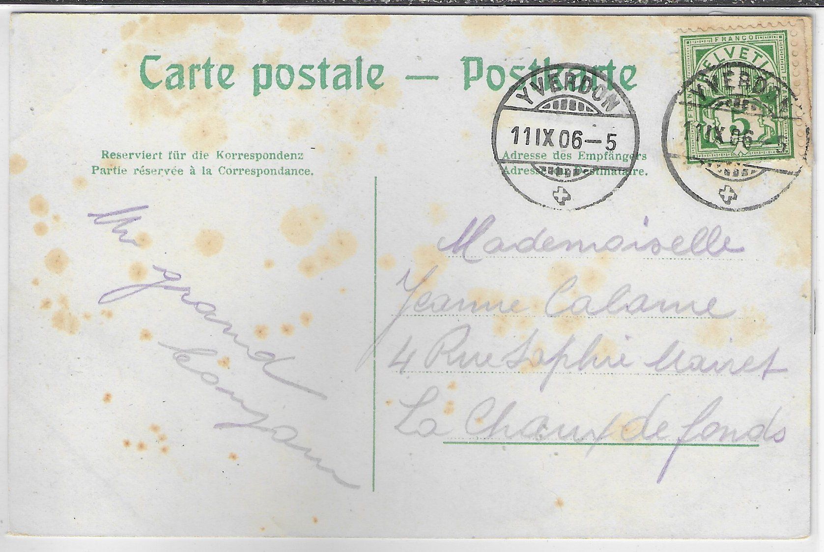 Cartoline postali: Yverdon - L'Embouchure de la Thiele – Usato da Ettingen venduto da Kartenplanet 1