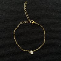 18KGP Solitär Zirkonia Armkette