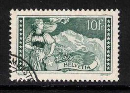 1931 Gebirgslandschaften 10Fr. Nr.179  ʘ