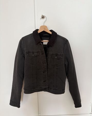 Vero Moda Denim Jacke schwarz mit Teddyfutter Grösse S