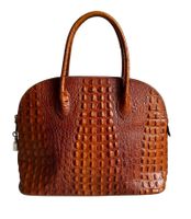 Echtleder Handtasche Kroko-Design