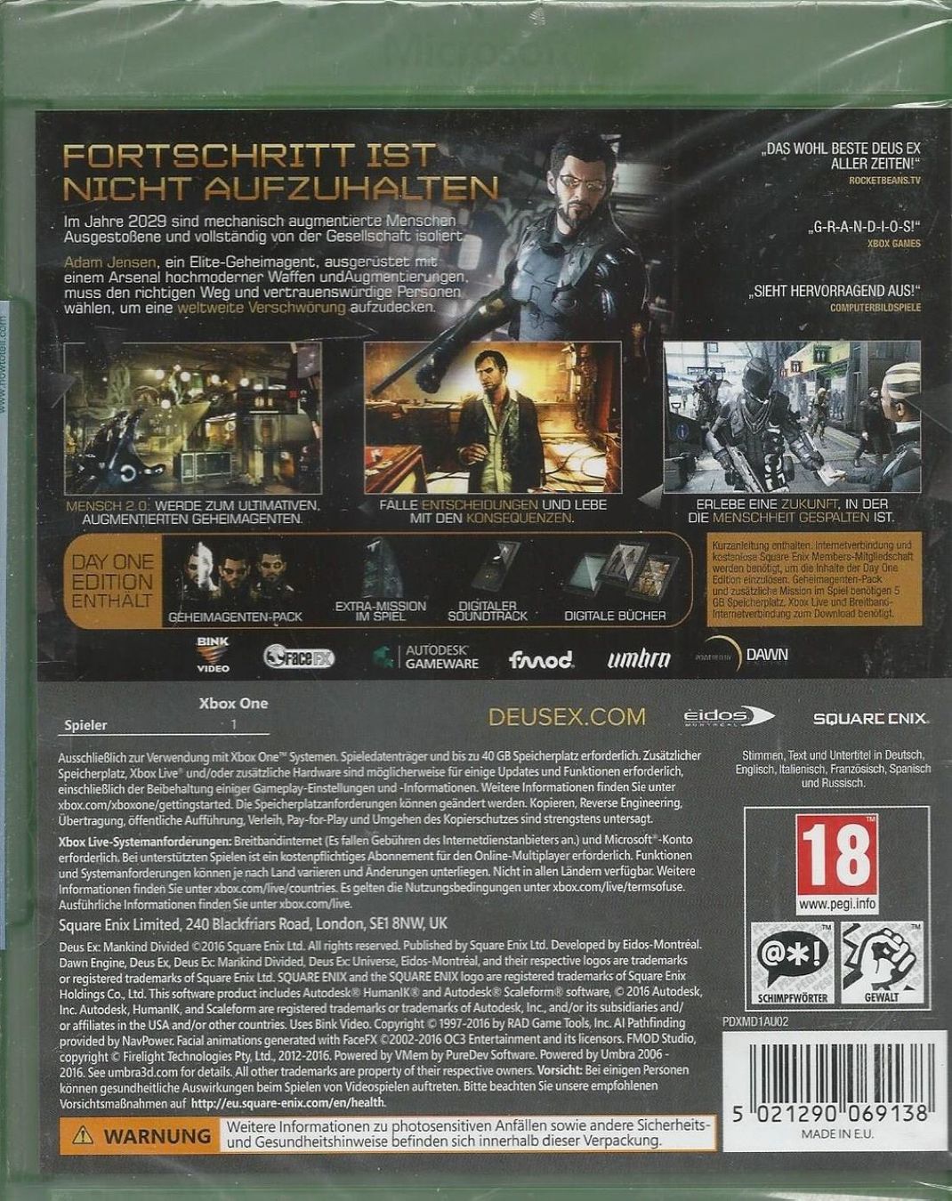 Microsoft Spiele: Deus Ex: Mankind Divided (Microsoft Xbox One 2016) NEU – Neu und originalverpackt aus Bad Säckingen von ms-spiele-keys 1