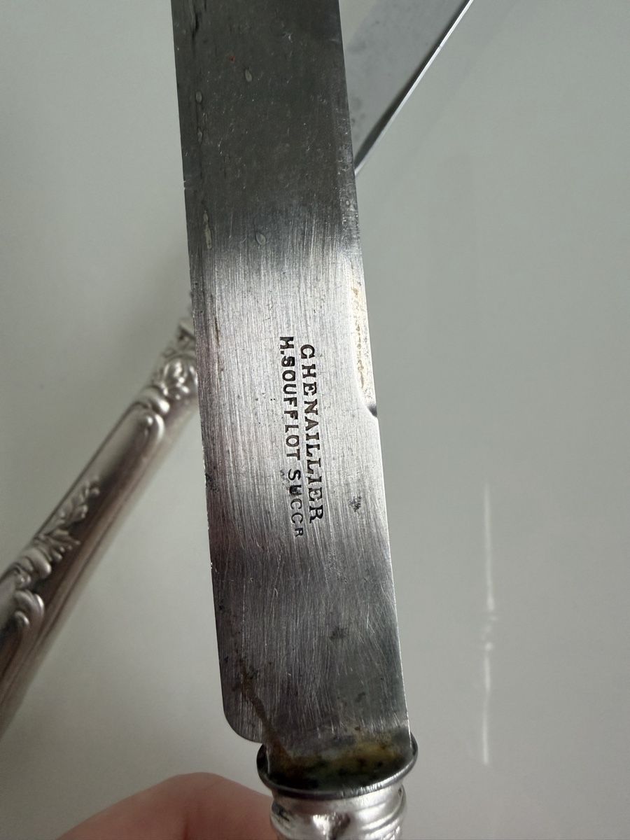 Posate: 4 couteaux vintage argent Minerve  style Rococo – Usato da Cressier FR venduto da Kvito4ka 7