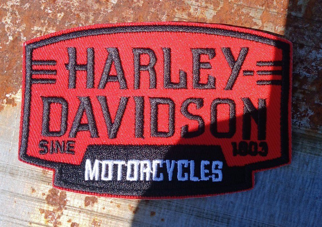Harley-Davidson Toppe: Harley-Davidson, Patch thermocollant J023 – Nuovo e nell'imballaggio originale da Allens venduto da MADE.IN.ROCK.N.ROLL 1
