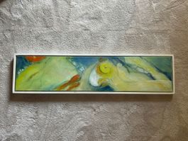 Bild auf Leinwand mit Rahmen abstrakt L 75 cm H 25 cm