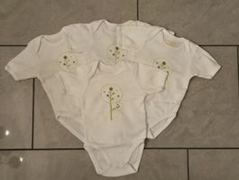 4 Baby Bodys Gr. 60, Kurzarm, weiss, Vertbaudet