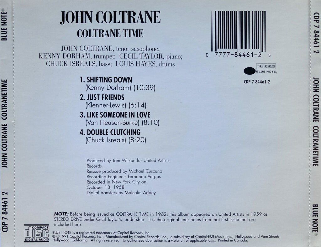 CDs: JOHN COLTRANE - COLTRANE TIME – Gebraucht aus Bottens von hotter-than-hell 1