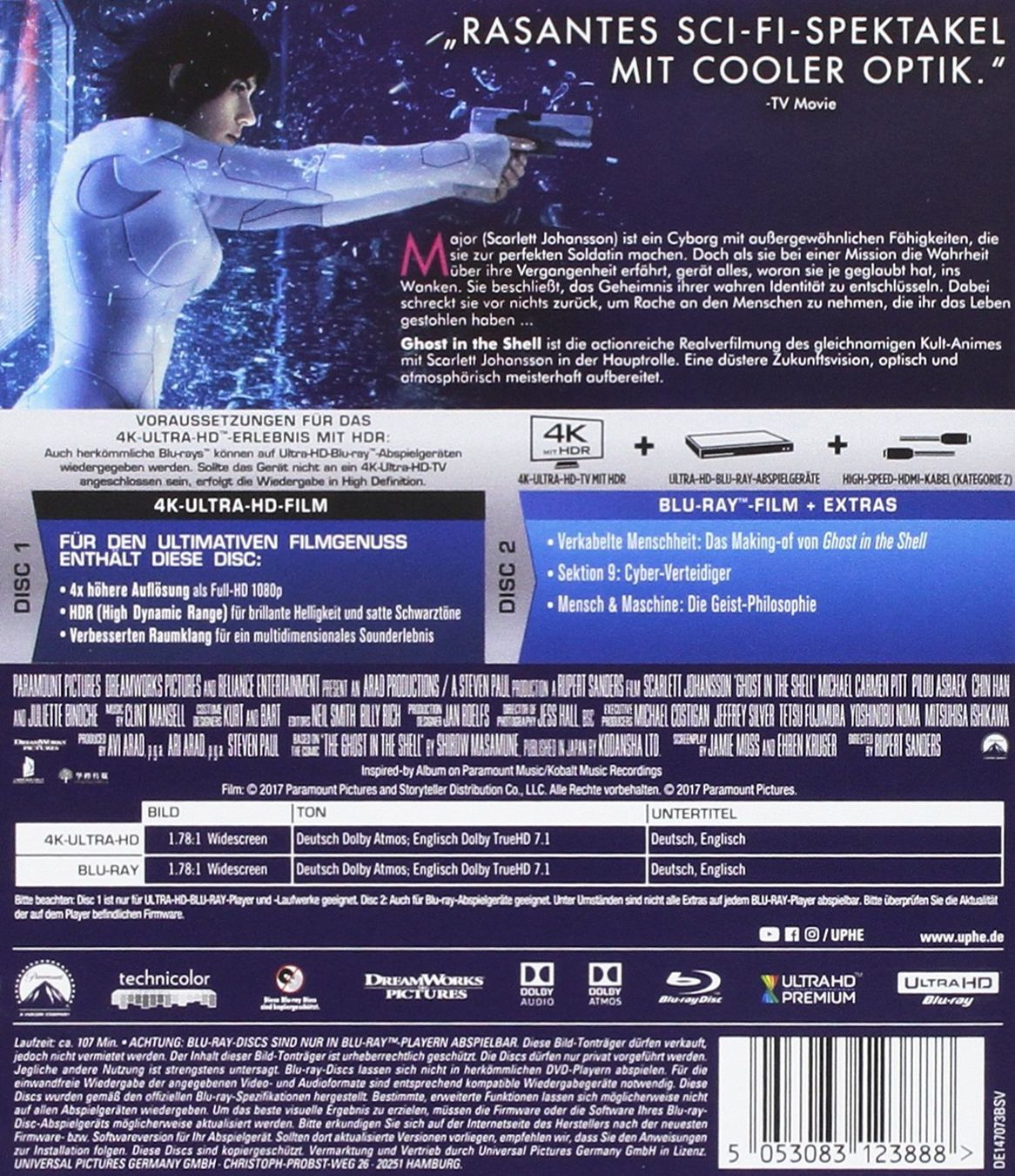 Tutti i DVDs: Blu-ray Ghost in the Shell 4K + Blu-ray – Nuovo e nell'imballaggio originale da Dübendorf venduto da 13geister 1