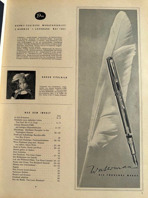 Riviste & Magazine: DU  SCHWEIZERISCHE MONATSSCHRIFT 1941 – Usato da locarno venduto da valeria012 1