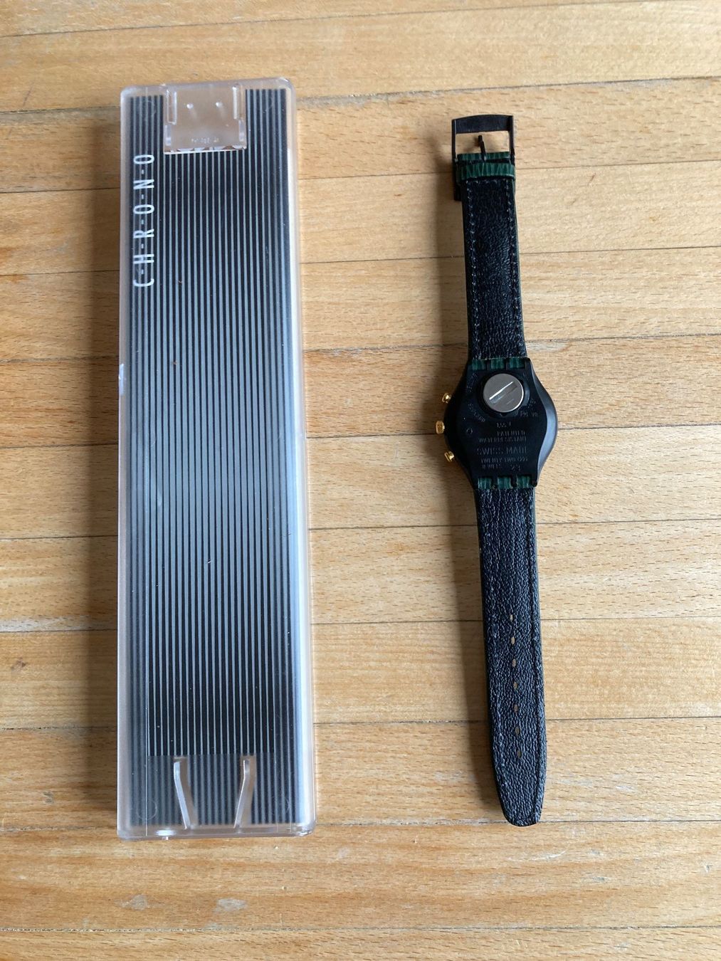 Swatch Uhren: Swatch Chrono SCB107 ROLLERBALL, 1991 – Neu und originalverpackt aus Meilen von Oldiepoldi 1