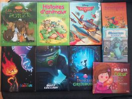 Lot de 9 livres pour enfants.Disney,Pixar...