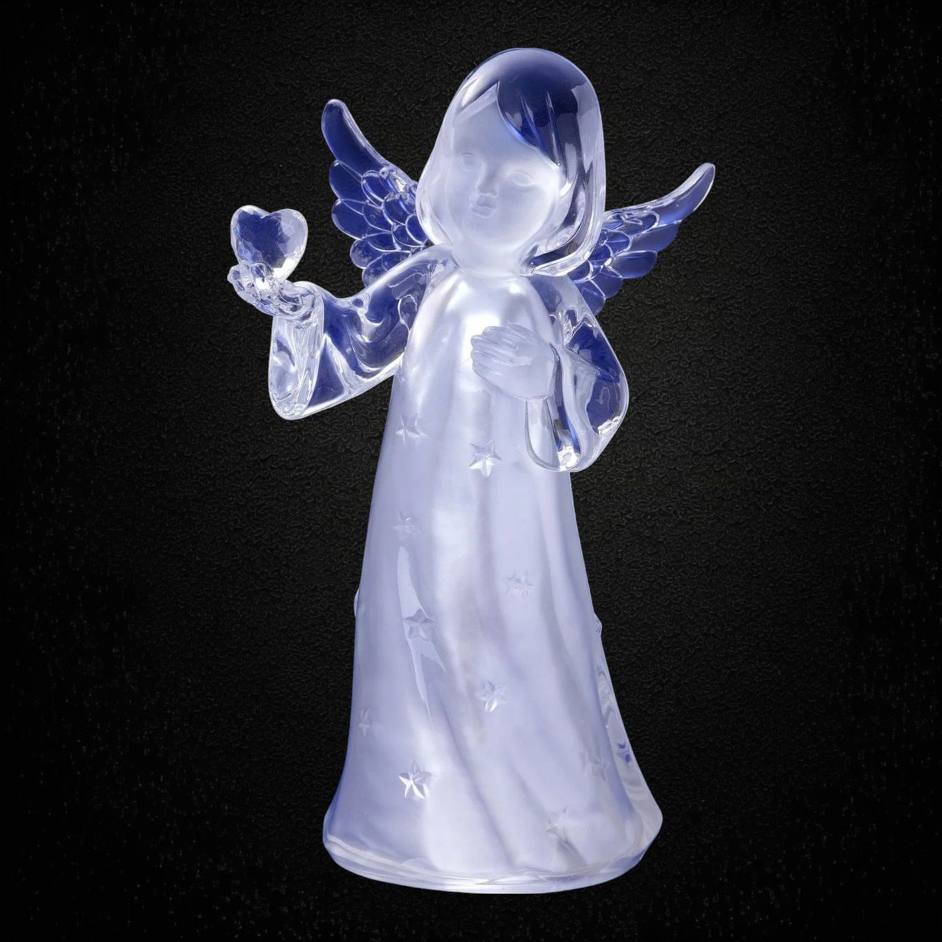 Statuette: LED-Engel, stehend mit haltendem Herz – Nuovo e nell'imballaggio originale da Kaltbrunn venduto da bue_xtg5